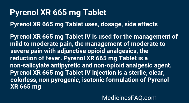 Pyrenol XR 665 mg Tablet