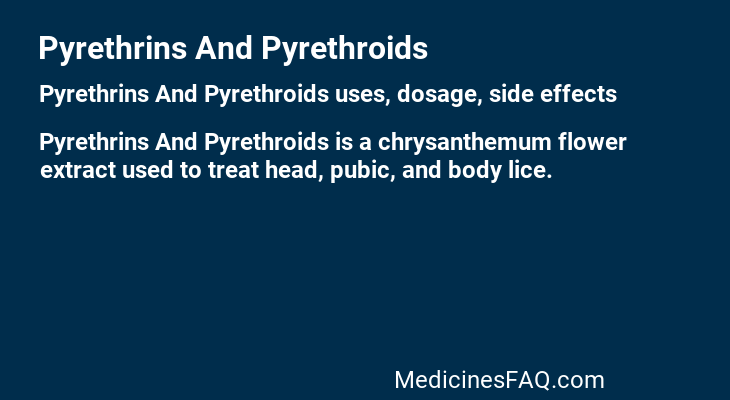 Pyrethrins And Pyrethroids