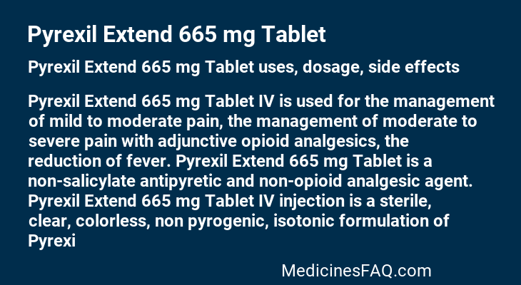 Pyrexil Extend 665 mg Tablet