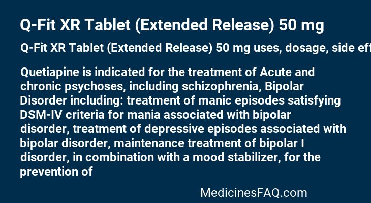 Q-Fit XR Tablet (Extended Release) 50 mg