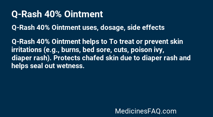 Q-Rash 40% Ointment