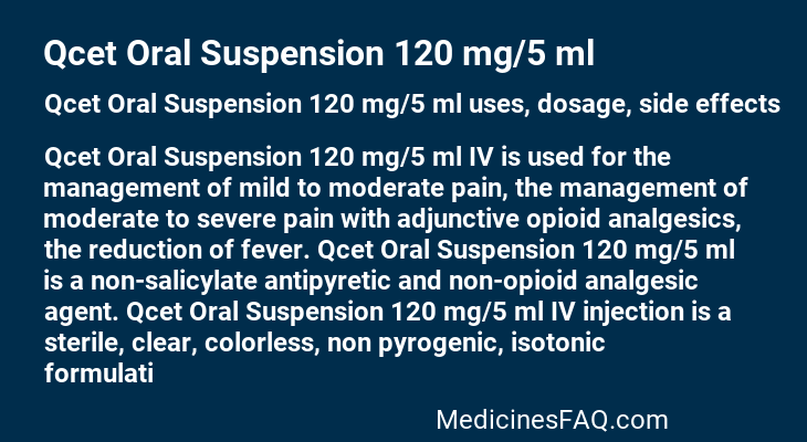 Qcet Oral Suspension 120 mg/5 ml