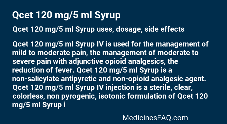 Qcet 120 mg/5 ml Syrup