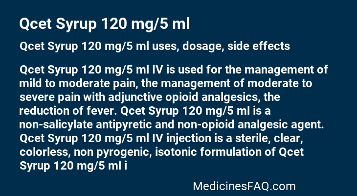 Qcet Syrup 120 mg/5 ml