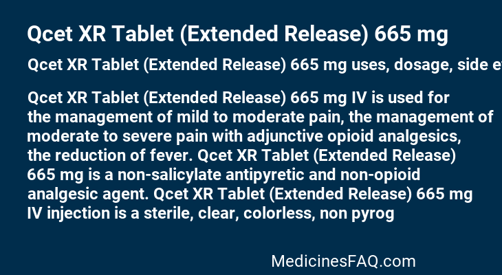 Qcet XR Tablet (Extended Release) 665 mg