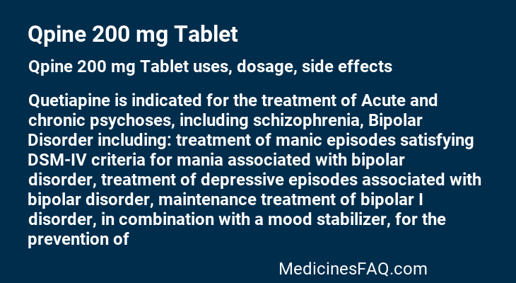 Qpine 200 mg Tablet