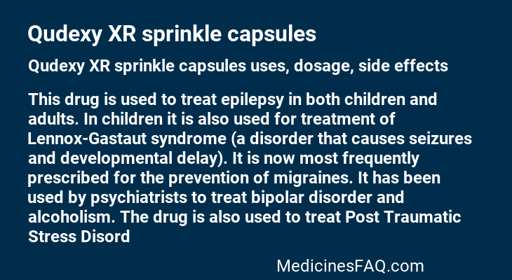 Qudexy XR sprinkle capsules