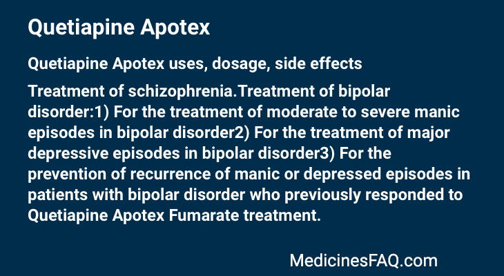 Quetiapine Apotex