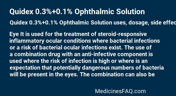 Quidex 0.3%+0.1% Ophthalmic Solution