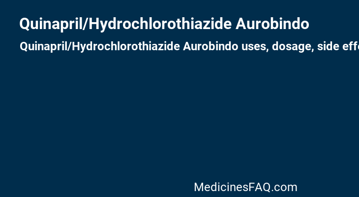 Quinapril/Hydrochlorothiazide Aurobindo
