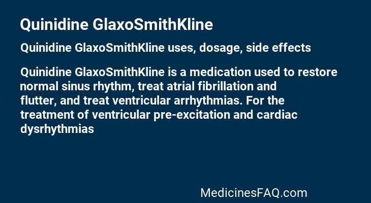 Quinidine GlaxoSmithKline