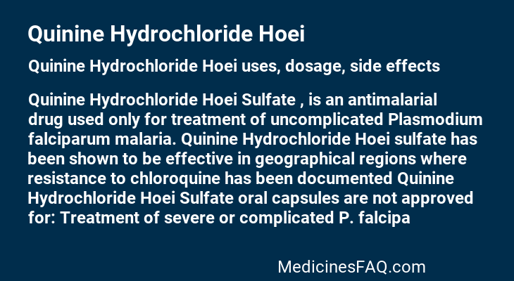 Quinine Hydrochloride Hoei