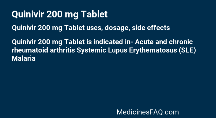 Quinivir 200 mg Tablet