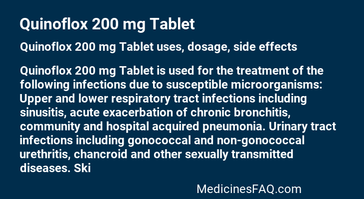 Quinoflox 200 mg Tablet