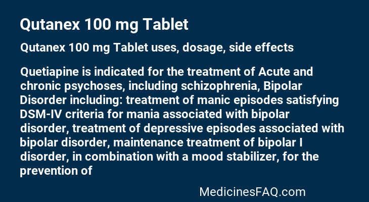 Qutanex 100 mg Tablet