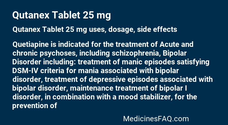 Qutanex Tablet 25 mg