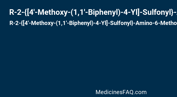 R-2-{[4'-Methoxy-(1,1'-Biphenyl)-4-Yl]-Sulfonyl}-Amino-6-Methoxy-Hex-4-Ynoic Acid