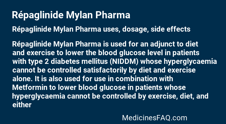Répaglinide Mylan Pharma