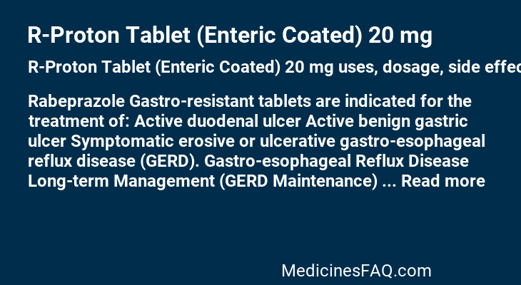 R-Proton Tablet (Enteric Coated) 20 mg