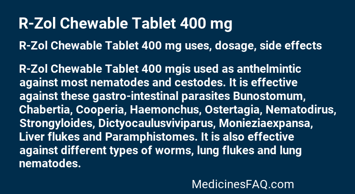 R-Zol Chewable Tablet 400 mg