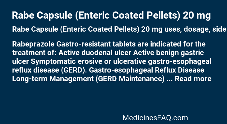 Rabe Capsule (Enteric Coated Pellets) 20 mg