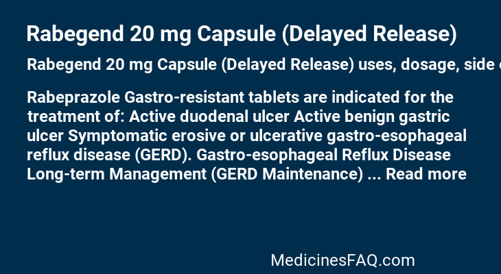 Rabegend 20 mg Capsule (Delayed Release)