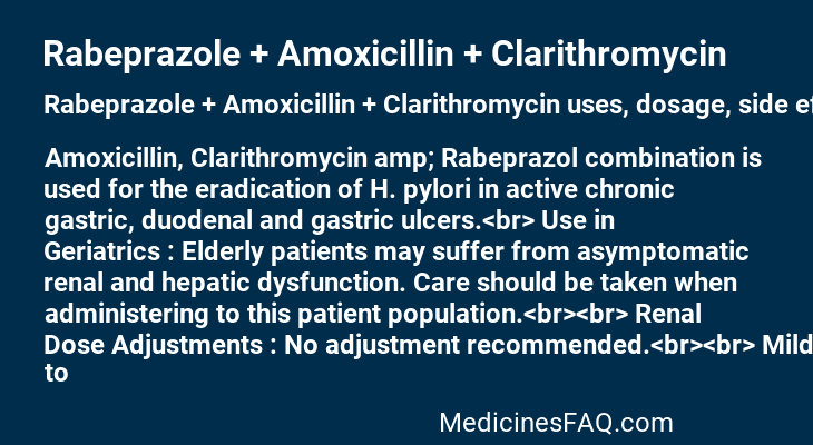 Rabeprazole + Amoxicillin + Clarithromycin