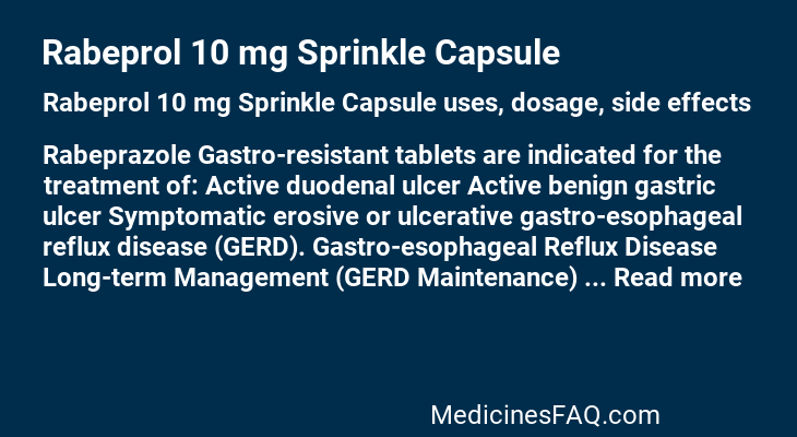 Rabeprol 10 mg Sprinkle Capsule