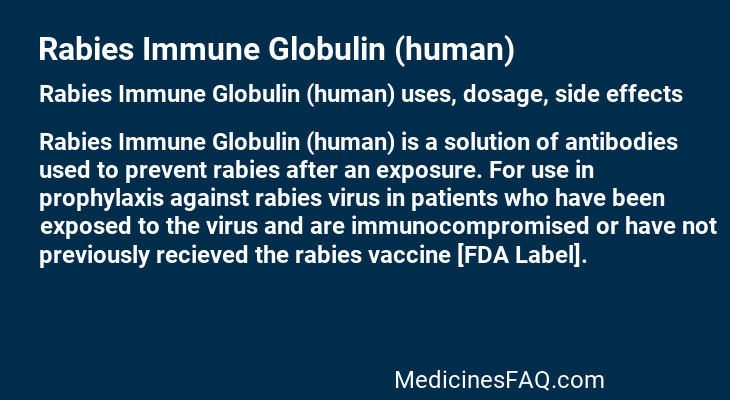 Rabies Immune Globulin (human)