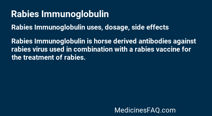 Rabies Immunoglobulin