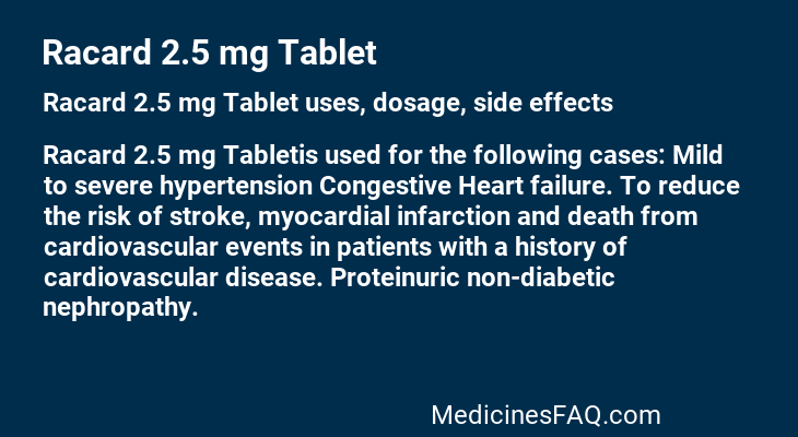 Racard 2.5 mg Tablet