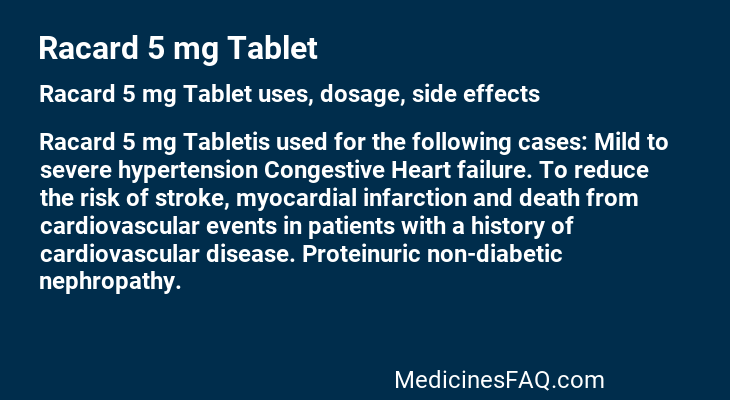 Racard 5 mg Tablet