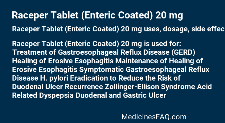 Raceper Tablet (Enteric Coated) 20 mg