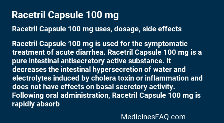 Racetril Capsule 100 mg