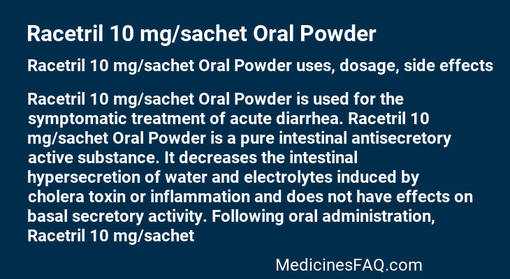 Racetril 10 mg/sachet Oral Powder