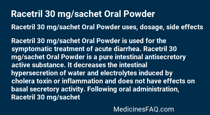 Racetril 30 mg/sachet Oral Powder