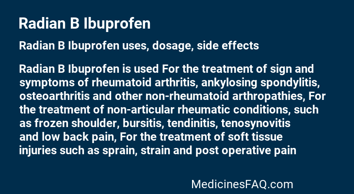 Radian B Ibuprofen