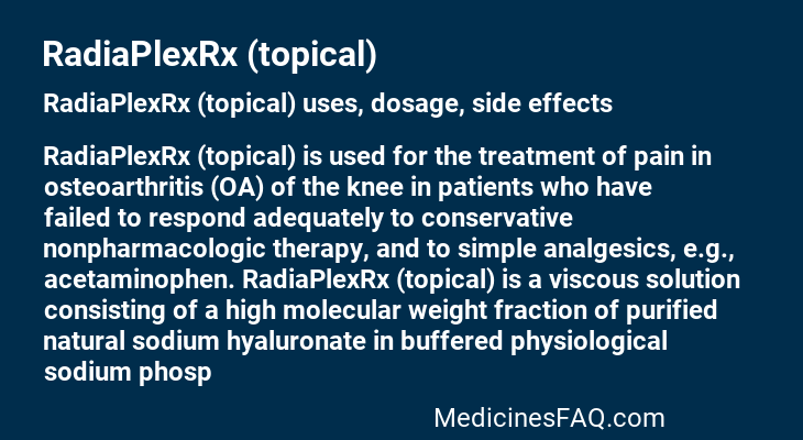 RadiaPlexRx (topical)