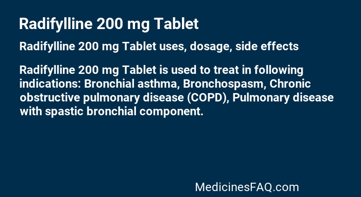 Radifylline 200 mg Tablet