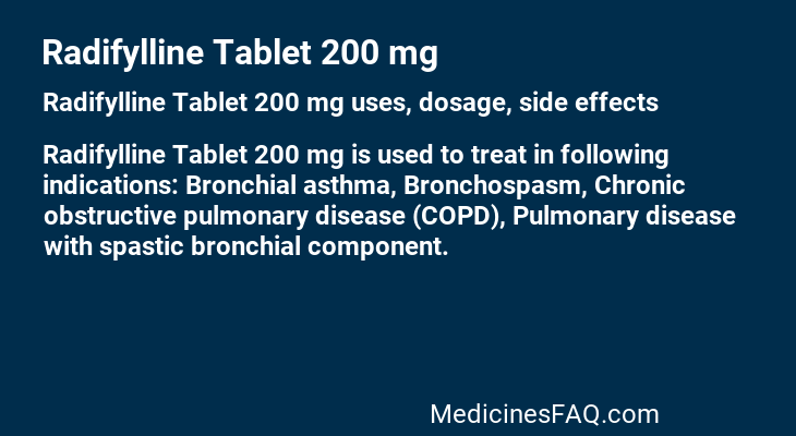 Radifylline Tablet 200 mg