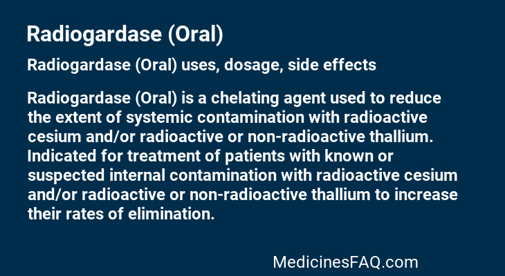 Radiogardase (Oral)