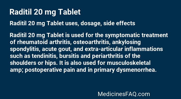 Raditil 20 mg Tablet