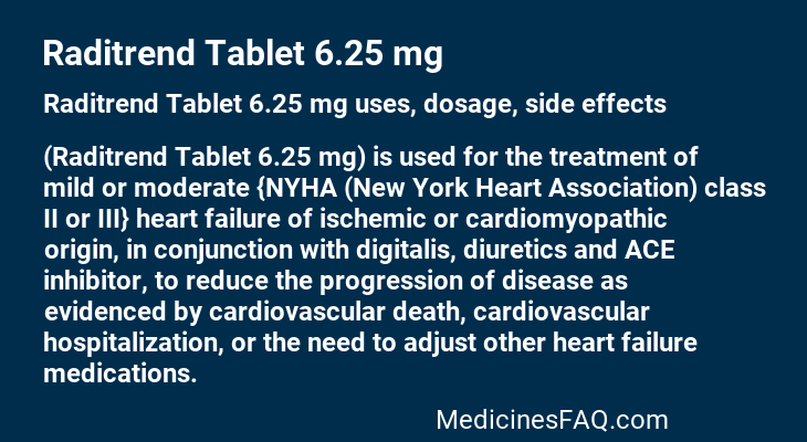 Raditrend Tablet 6.25 mg