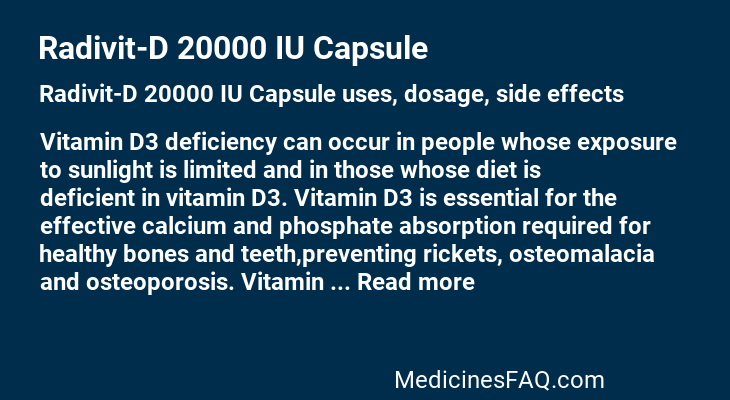 Radivit-D 20000 IU Capsule