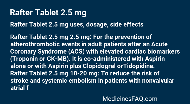 Rafter Tablet 2.5 mg