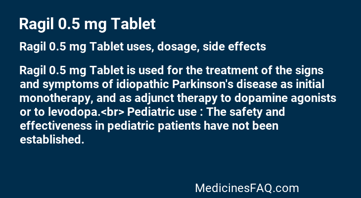 Ragil 0.5 mg Tablet