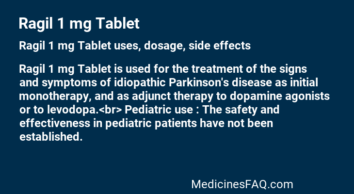 Ragil 1 mg Tablet