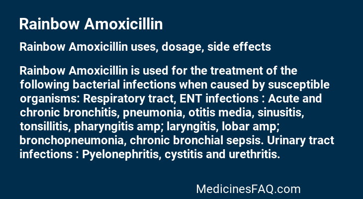 Rainbow Amoxicillin