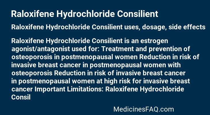 Raloxifene Hydrochloride Consilient