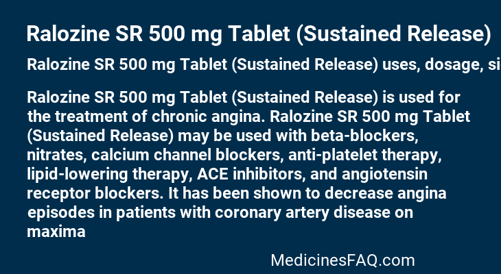 Ralozine SR 500 mg Tablet (Sustained Release)